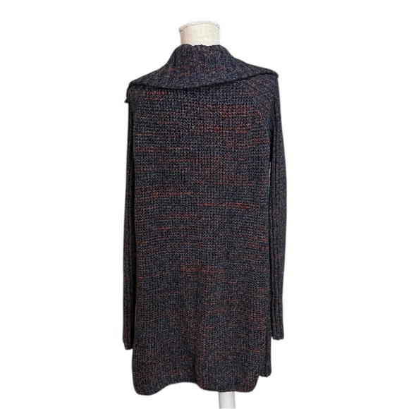 PrAna Full Zip Up Knit Sweater Cardigan Blue Rust Marled Womens L - Picture 4 of 11